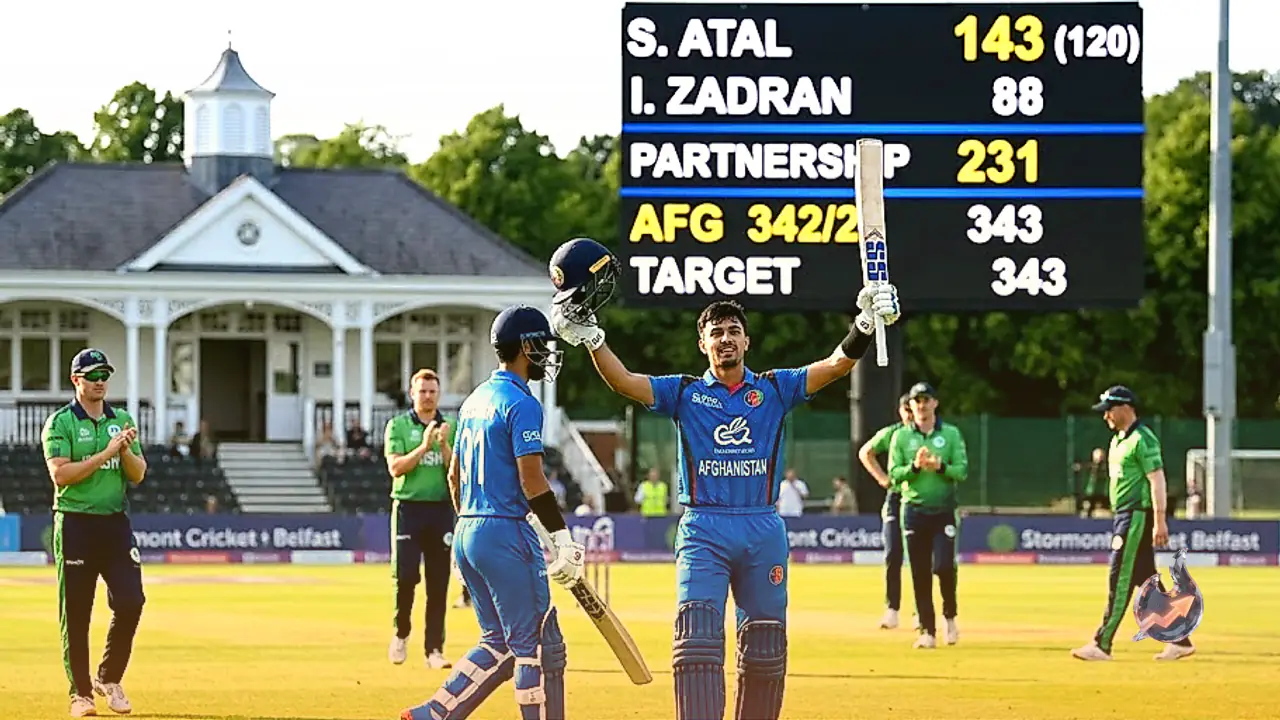 Sediqullah Atal Celebrates 25th Birthday With Sensational 143 as Afghanistan Set Massive 343 Target Against Ireland