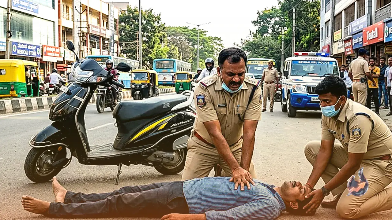 बेंगलुरु में चलती सड़क पर 34 साल के रवि को पड़ा दिल का दौरा, खाकी ने सीपीआर देकर बचाई जान