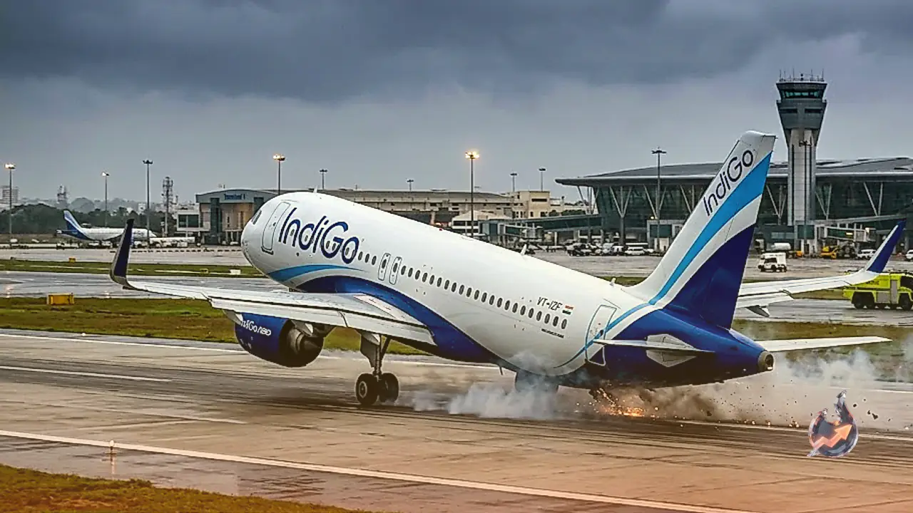 Narrow escape for Indigo flight in Bengaluru as tail strikes runway amid strong winds during landing