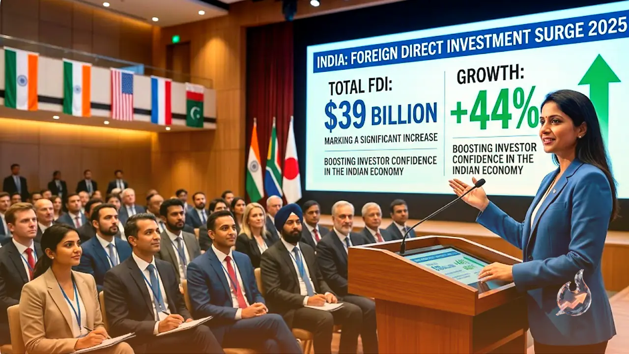 Foreign Investment Surge: India Secures $39 Billion in FDI for 2025, Marking a 44% Increase