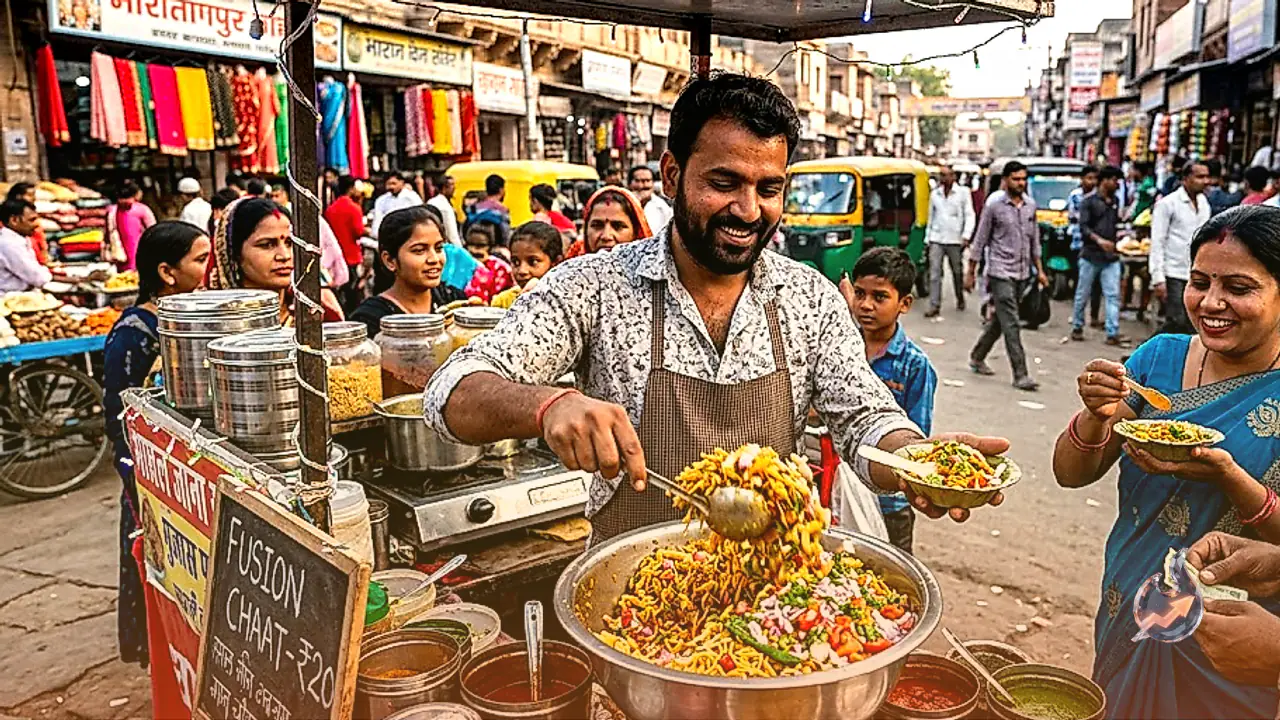 भरतपुर के बाजारों में छाया पांच नमकीन के मेल से बनने वाली अनोखी चाट का जायका, बीस रुपये में मिल रहा कुरकुरा स्वाद