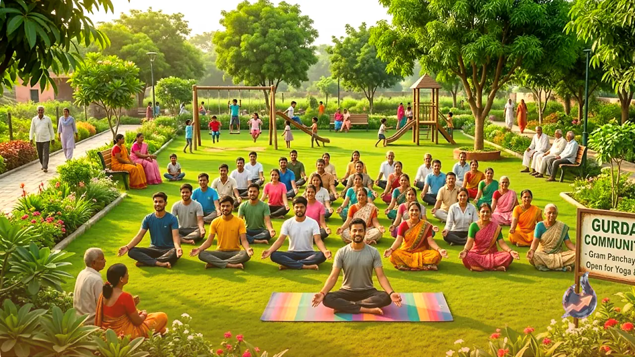 Gurdanadi Villagers Revamp Desolate Cremation Ground Into A Green Community Park For Yoga And Recreation