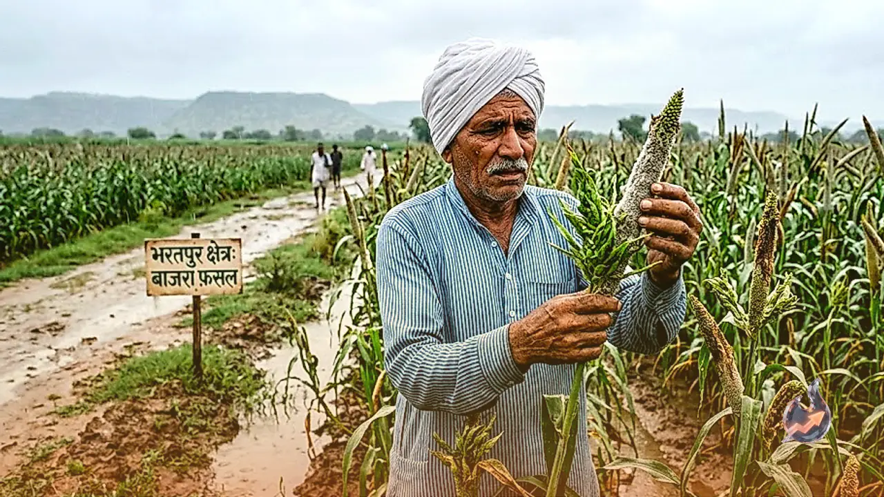 Bharatpur Bajra Crop Alert: Incessant Rains Trigger Green Ear Disease and Fungal Threats