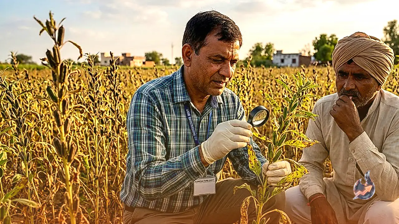 Disease Outbreak Threatens Sesame Crop at Maturity Stage in Bharatpur, Agriculture Department Issues Warning