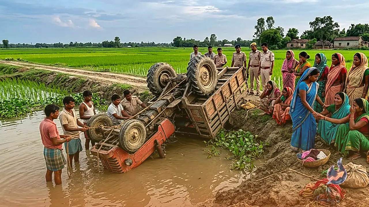 Bihar tractor trolley flips into water-filled pit, killing three women farm workers near Araria