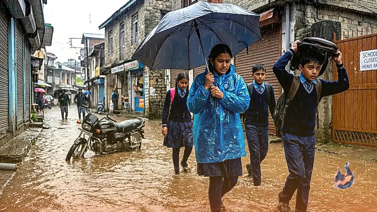 Heavy Downpour Shuts Schools in Solan and Sirmour as Weather Department Issues Rain Warning for Eight Districts in Himachal Pradesh