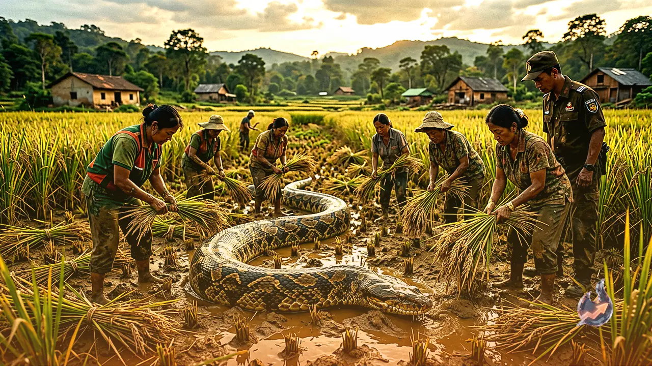 Ten-Foot Python Discovered in Bhilwara Field While Women Cut Fodder