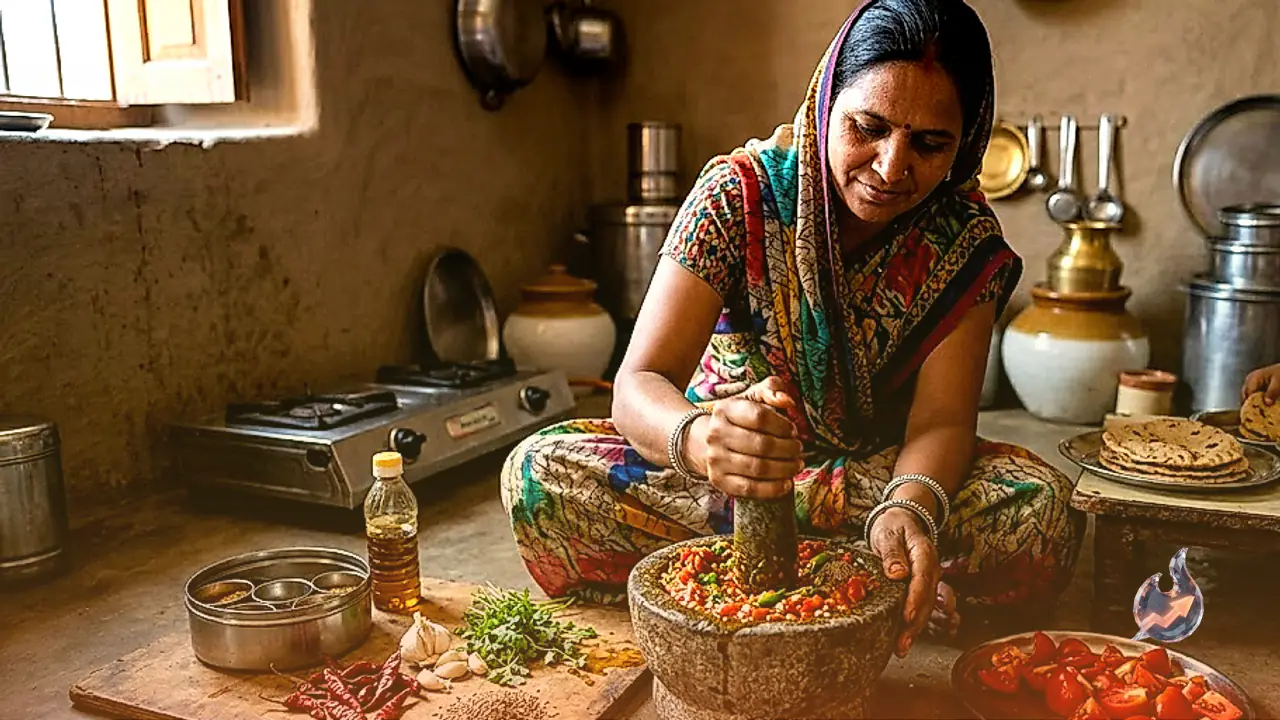This Mewar-style tomato chutney comes together in five minutes with pantry staples