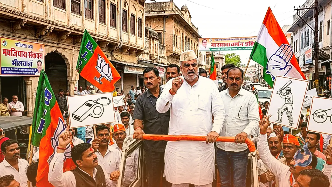 Bhilwara Municipal Corporation Elections: BJP and Congress Face Fierce Battle Amid 17-Seat Symbol Crisis