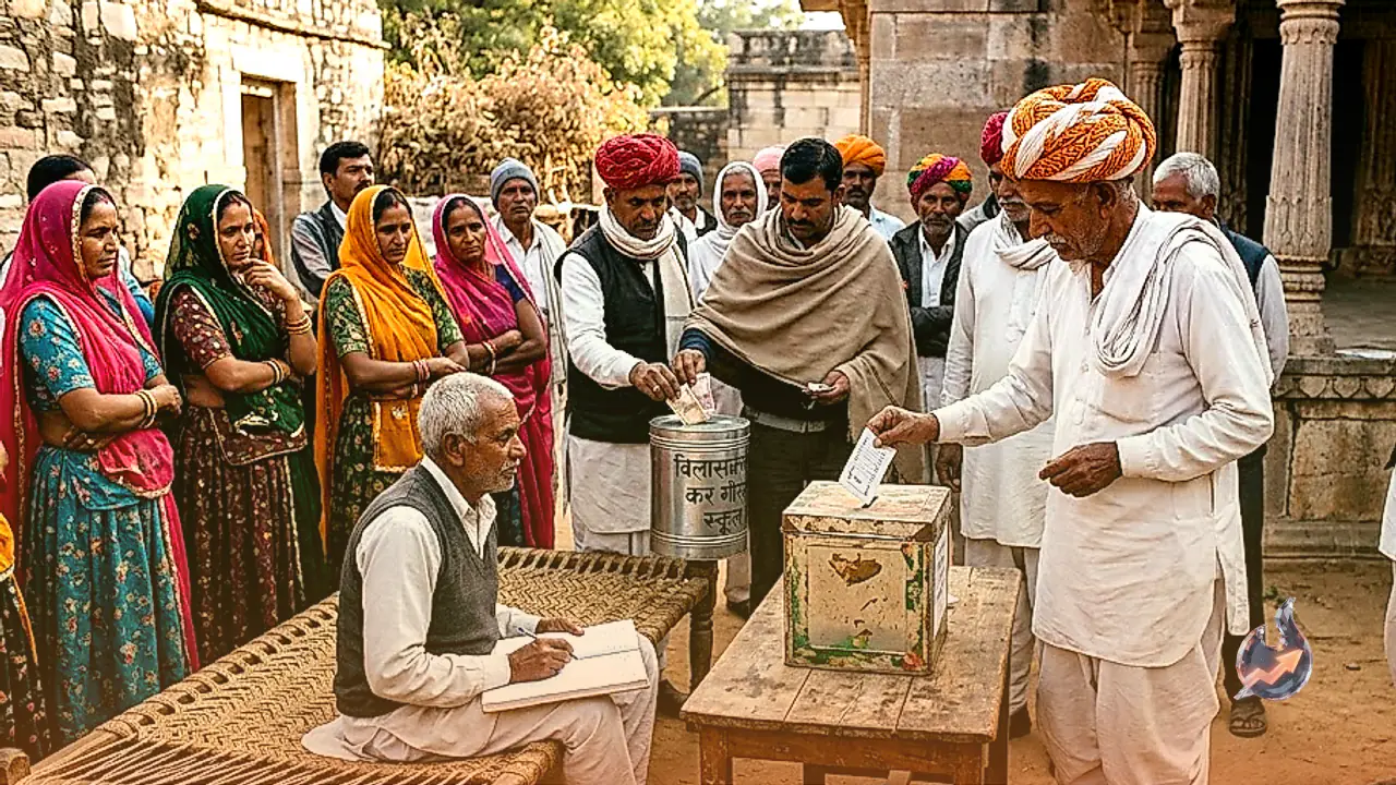 भीलवाड़ा के तखतपुरा में सरकारी मतदान से पहले ग्रामीणों ने खुद पर्चियों से चुना सरपंच प्रत्याशी, बालिका स्कूल को मिले 1.51 लाख रुपये
