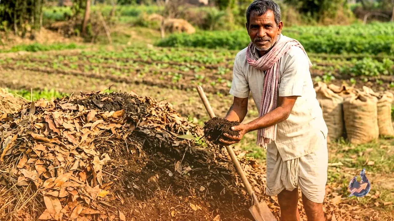 भोजपुर: बगीचे के सूखे पत्तों से उपेंद्र सिंह बना रहे हैं सोना जैसी खाद, खेती में मिल रहा है फायदा