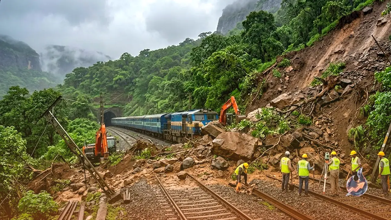Bhor Ghat Landslides Choke the Mumbai Pune Rail Line: Full List of Cancelled, Diverted and Short Terminated Trains