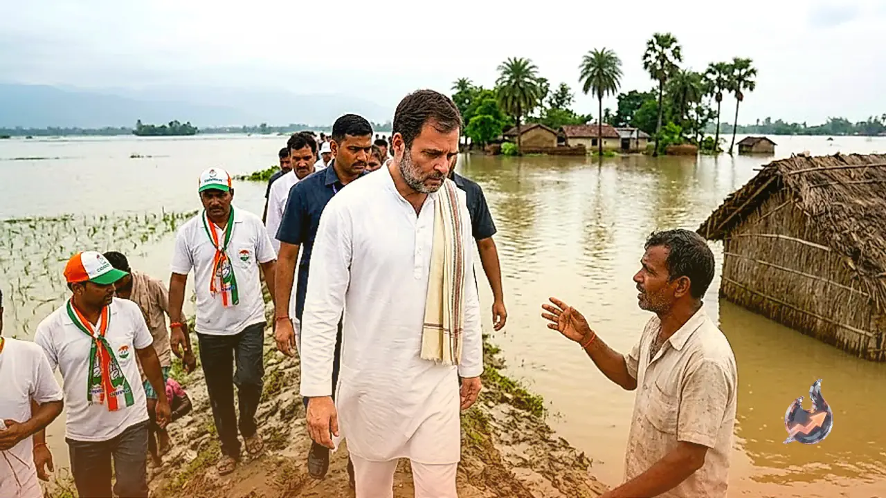 Rahul Gandhi Expresses Anguish Over Bihar Floods Amid Severe Devastation in Nepal