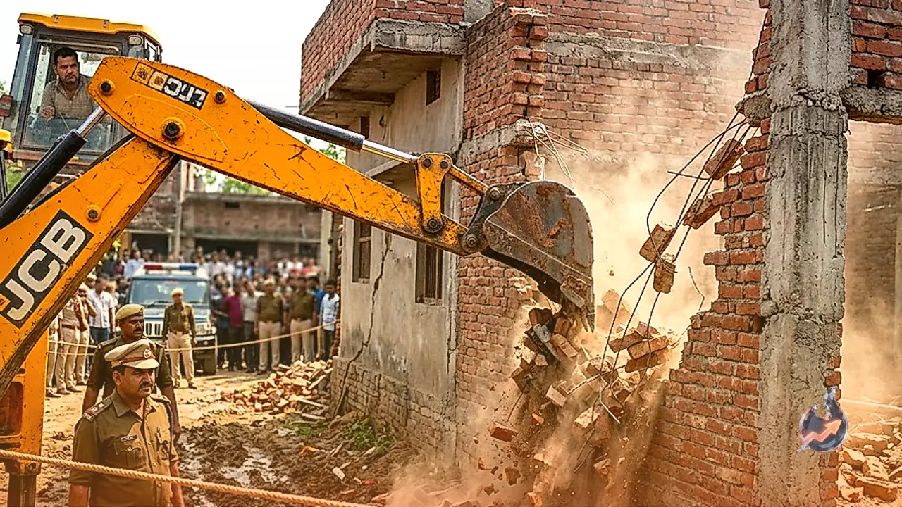 Demolition Action in Bihar as Police Bulldoze Main Accused House in Hajipur Soldier Double Murder Case