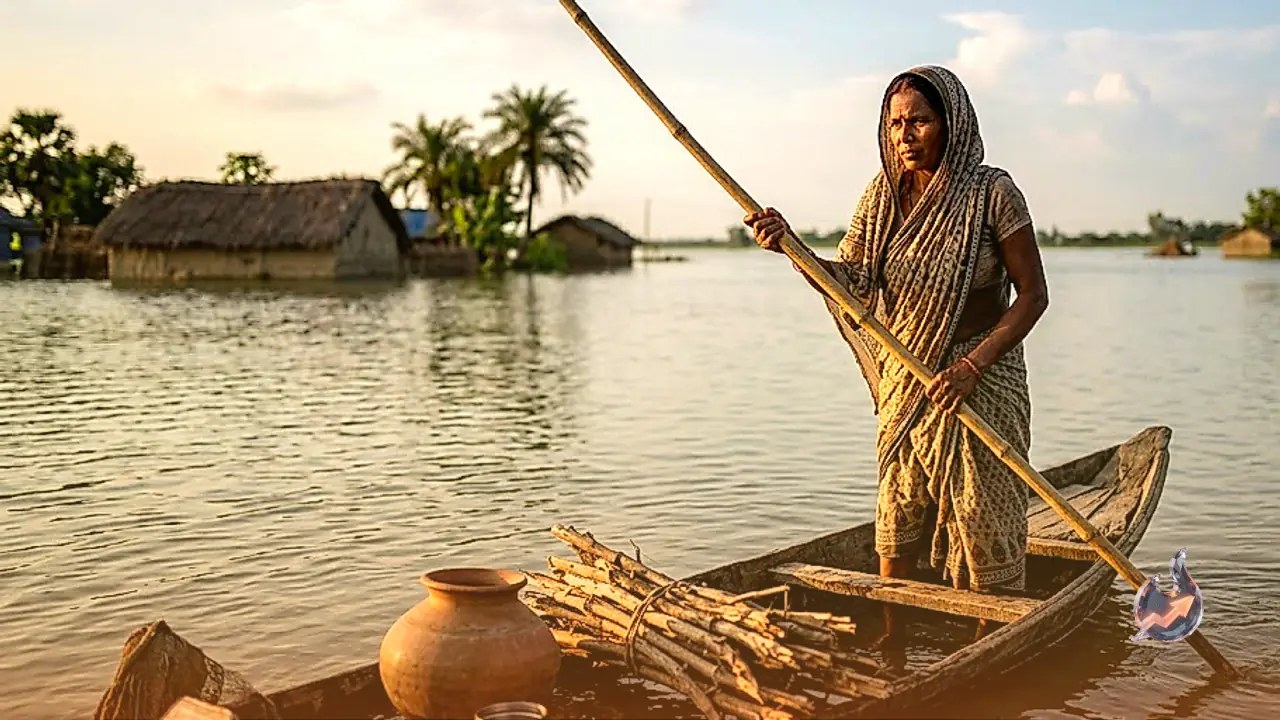 बिहार के समस्तीपुर में बाढ़ का खौफ: पानी से घिरे टापू पर जिंदगी और मौत से जूझती महिलाओं की दर्दनाक कहानी