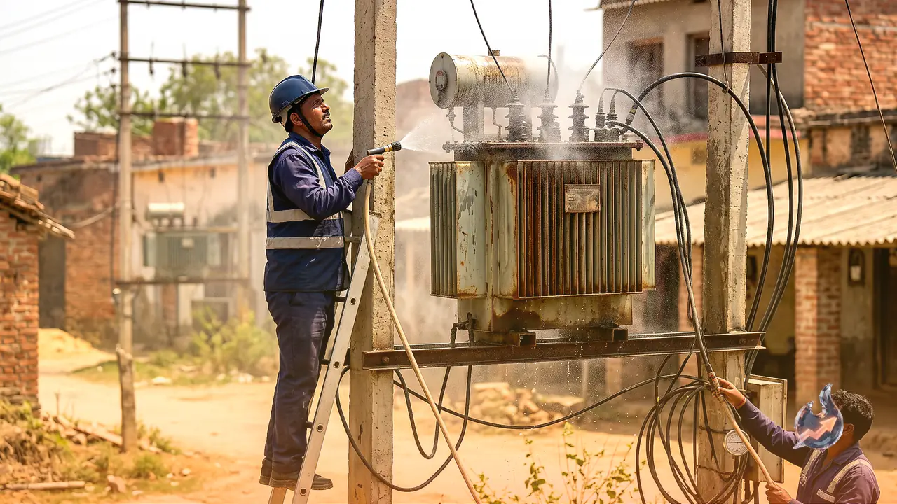 Bihar's Searing Heat Puts Transformers at Risk, Power Department Launches Water Spray and Round the Clock Watch to Keep Them Cool