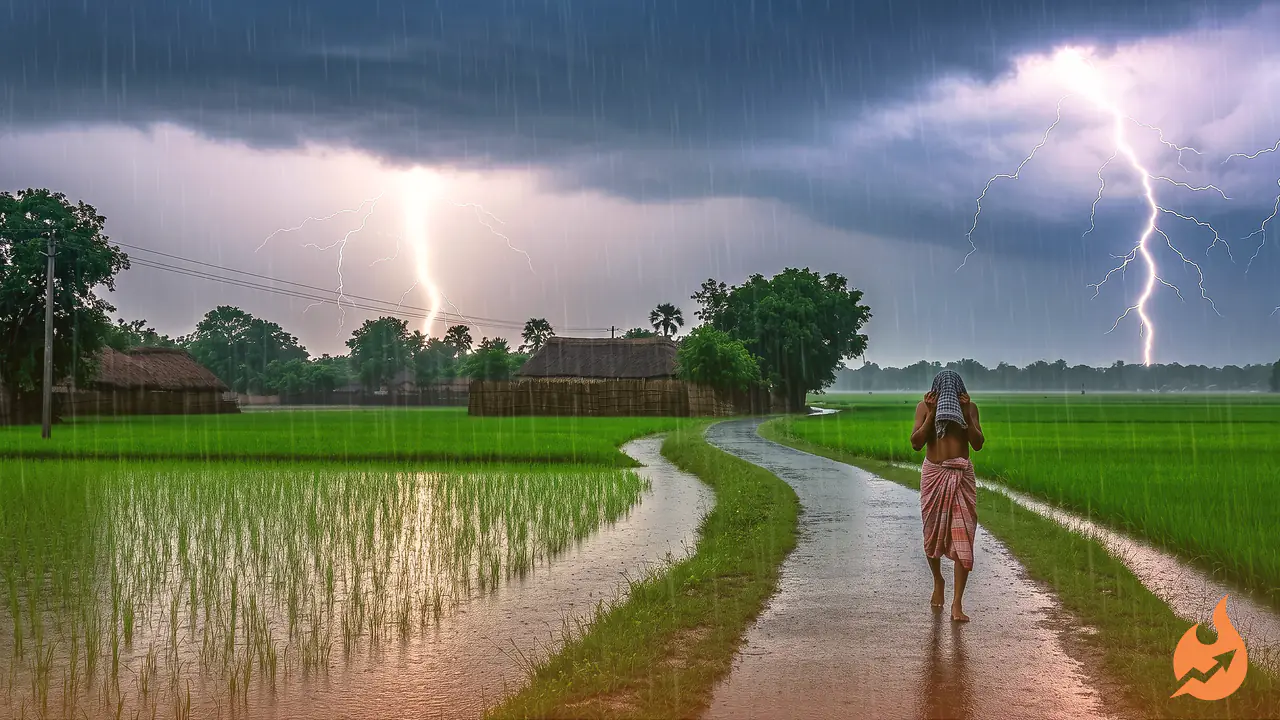 Monsoon Hits Bihar: Orange Alert for Bhagalpur and 3 More Districts on June 15, Here's the Statewide Forecast