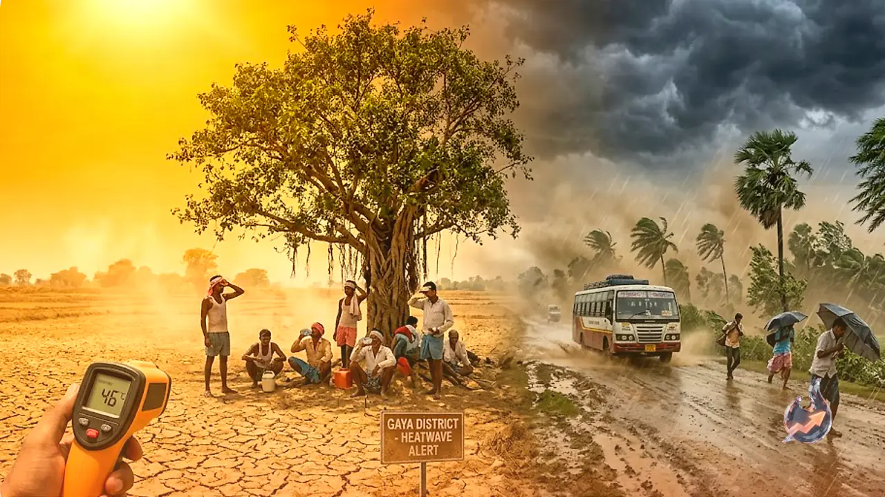 Bihar Weather Turns Two-Faced: Orange Heatwave Alert in 14 Districts While Seemanchal Braces for Storms and Downpours