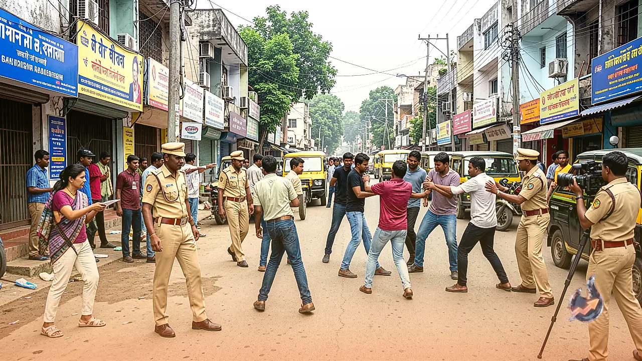 Patna Woman Sub-Inspector Attacked During Street Patrol Check, Brawl Caught on Camera