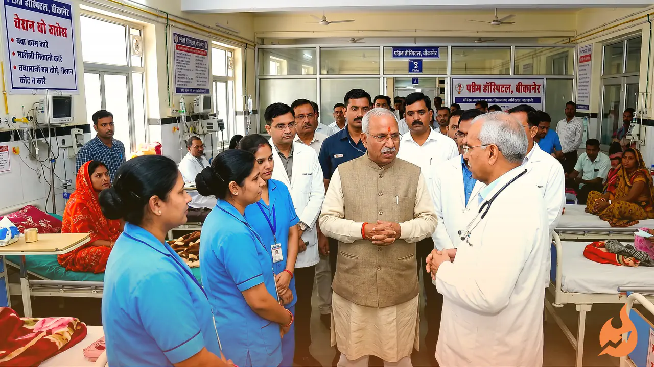 बीकानेर के PBM अस्पताल पहुंचे केंद्रीय मंत्री अर्जुनराम मेघवाल, प्रसूताओं का जाना हाल; 21 दिन बाद तारा देवी की घर वापसी