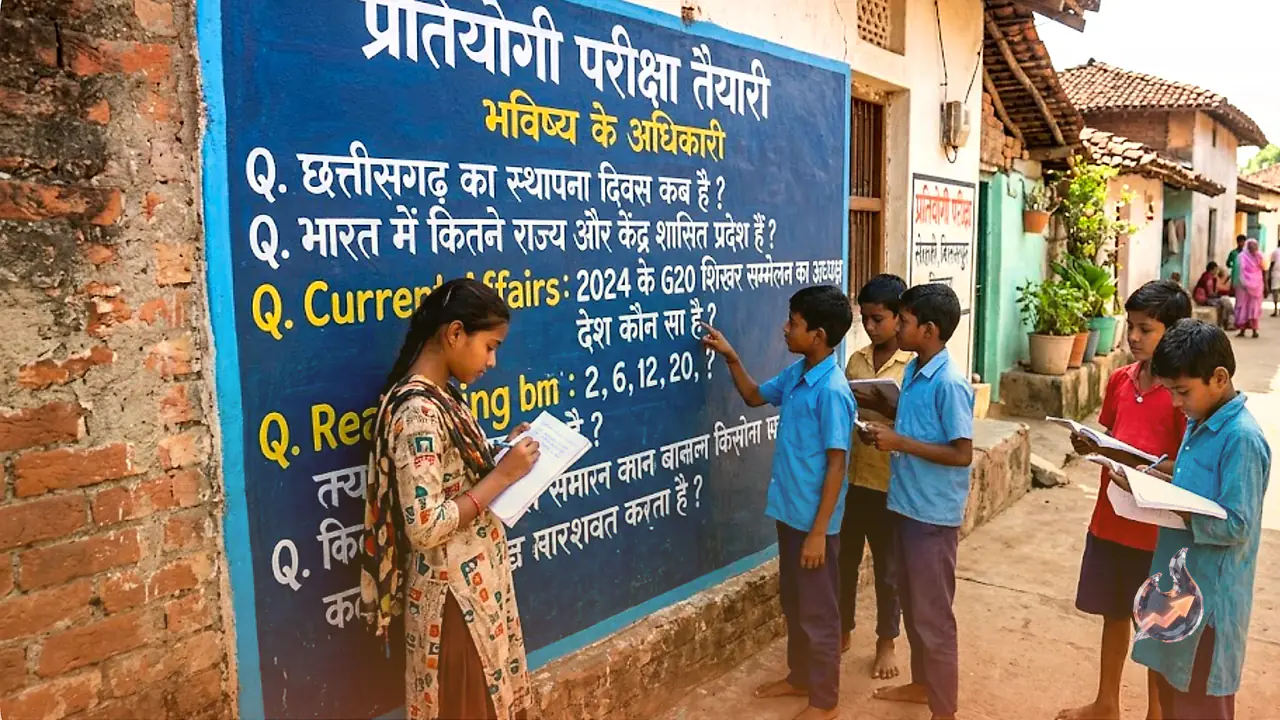 How A Chhattisgarh Village Is Turning Street Walls Into Textbooks For Future Officers