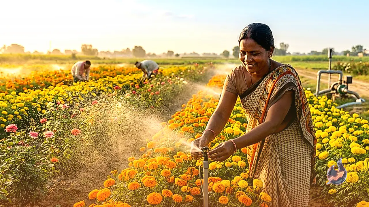 Mini Sprinklers Help Flower Growers Cut Disease and Costs, With Government Aid Up to 90 Percent