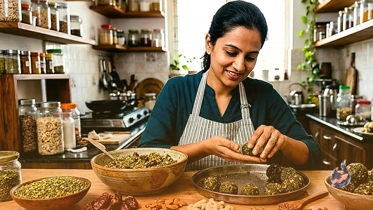 How to Make High Protein Green Moong Laddus Without Refined Sugar or Jaggery
