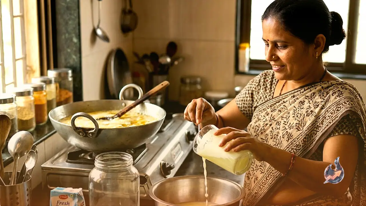 A Simple Glass Trick Promises Thicker Homemade Ghee From Cream Without Ever Churning Butter