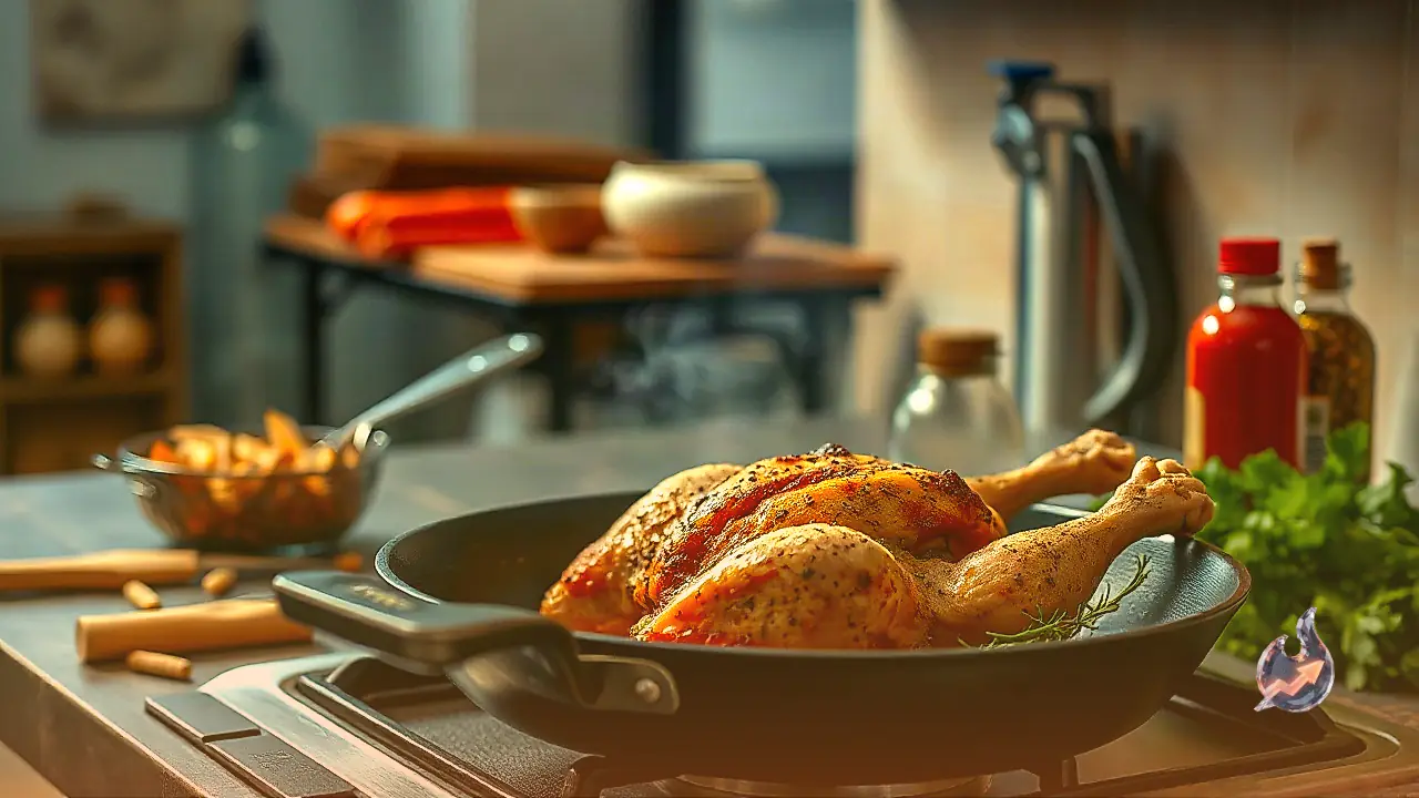 How to Make Restaurant Style Roasted Chicken in a Pan Without an Oven
