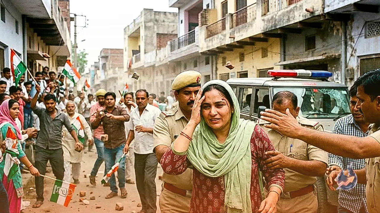 बिसाऊ में नवनिर्वाचित कांग्रेस पालिकाध्यक्ष के विजयी जुलूस पर पथराव, सलमा बानो को आई चोट