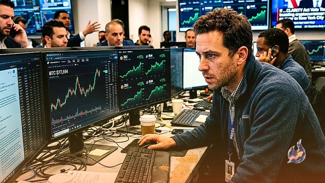 Bitcoin holds $77,654 as Zcash and Stellar outpace crypto ahead of CLARITY vote
