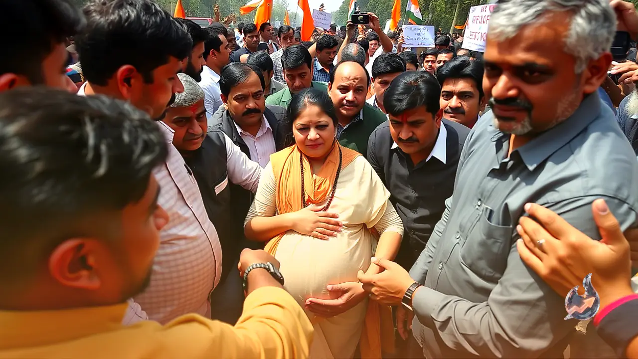 BJP Alleges Rahul Gandhi Pushed Pregnant Journalist During Delhi Protest, Hospitalised