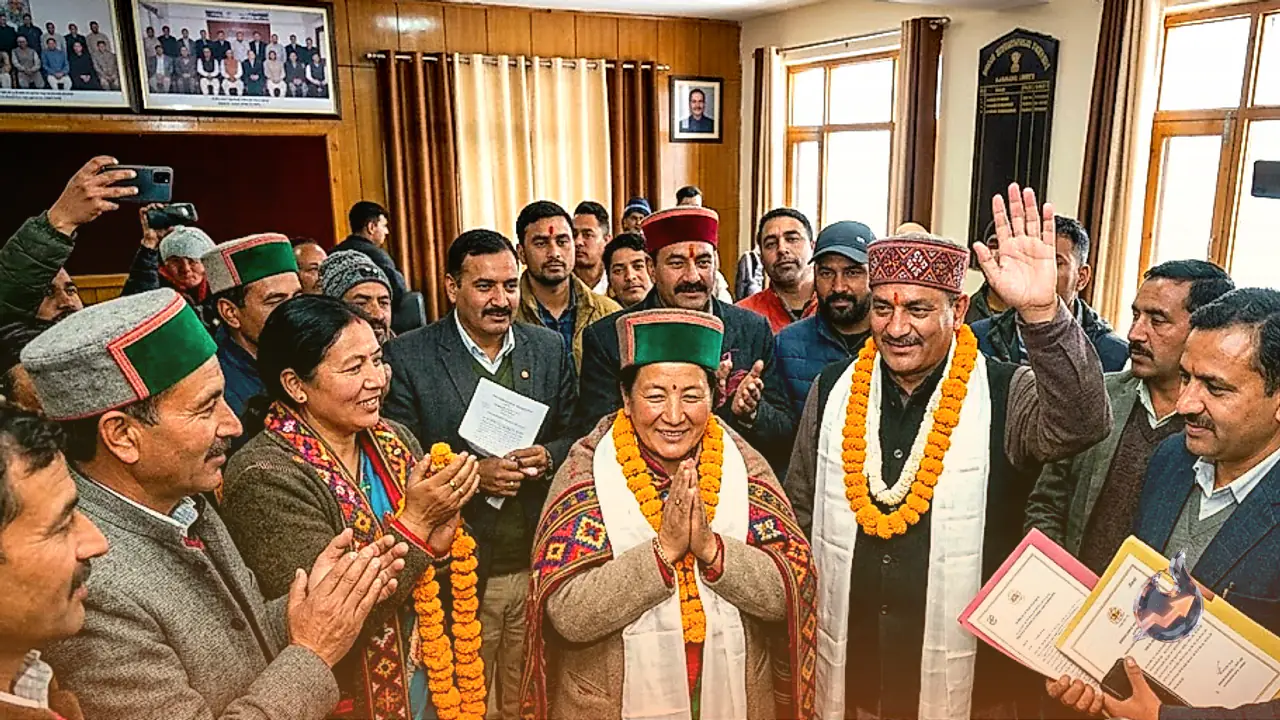 BJP-Backed Thinley Dechen Wins Lahaul-Spiti Zila Parishad Chief Post, Suresh Kumar Elected Vice-President