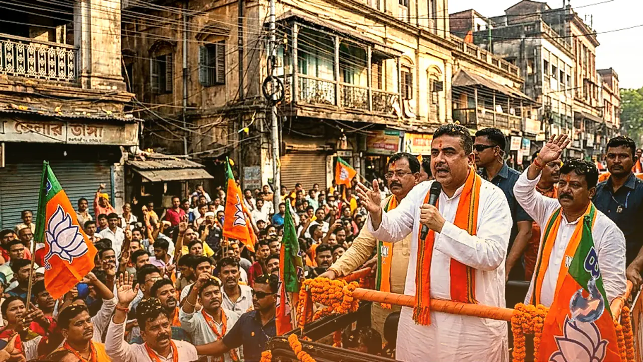 पश्चिम बंगाल में उपचुनाव जीतने के बाद भाजपा का भव्य विजय जुलूस, शुभेंदु अधिकारी बोले- अब चाहिए ट्रिपल इंजन सरकार