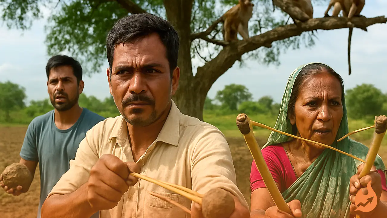 बंदरों के आतंक से परेशान मधुबनी के ग्रामीणों का देसी जुगाड़, गुलेटी और मिट्टी की गोली से भागते हैं कोसों दूर