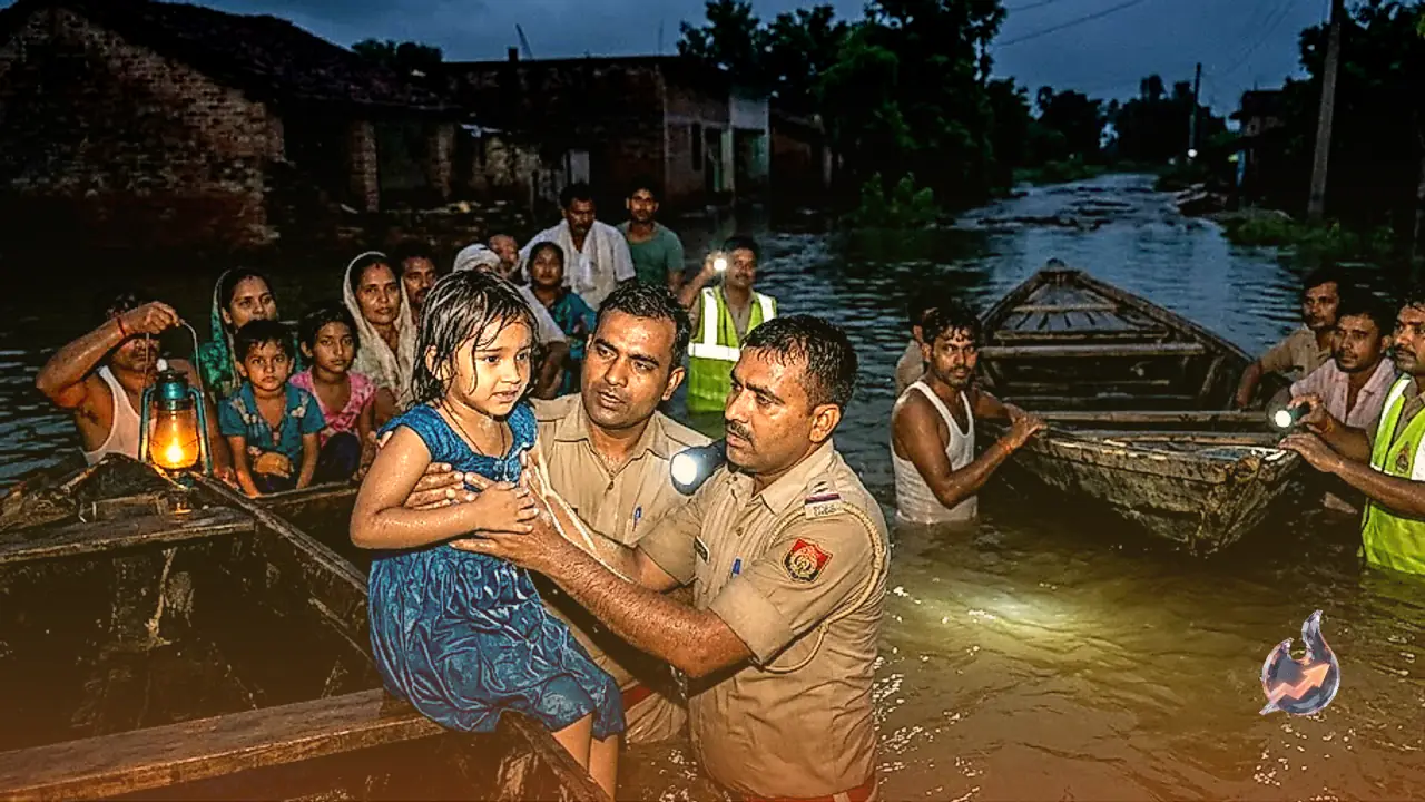 Boat Capsizes in Flooded Stretch in Fatehpur, Police and Villagers Rescue 12 Including Children