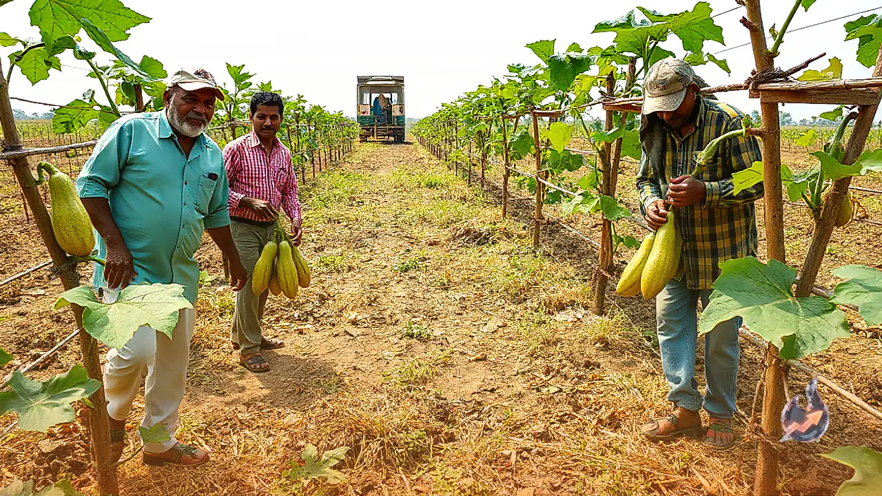 Bokaro Farmer Shivnath Earns Rs 1.40 Lakh Profit Growing Bitter Gourd Using Trellis and Mulching