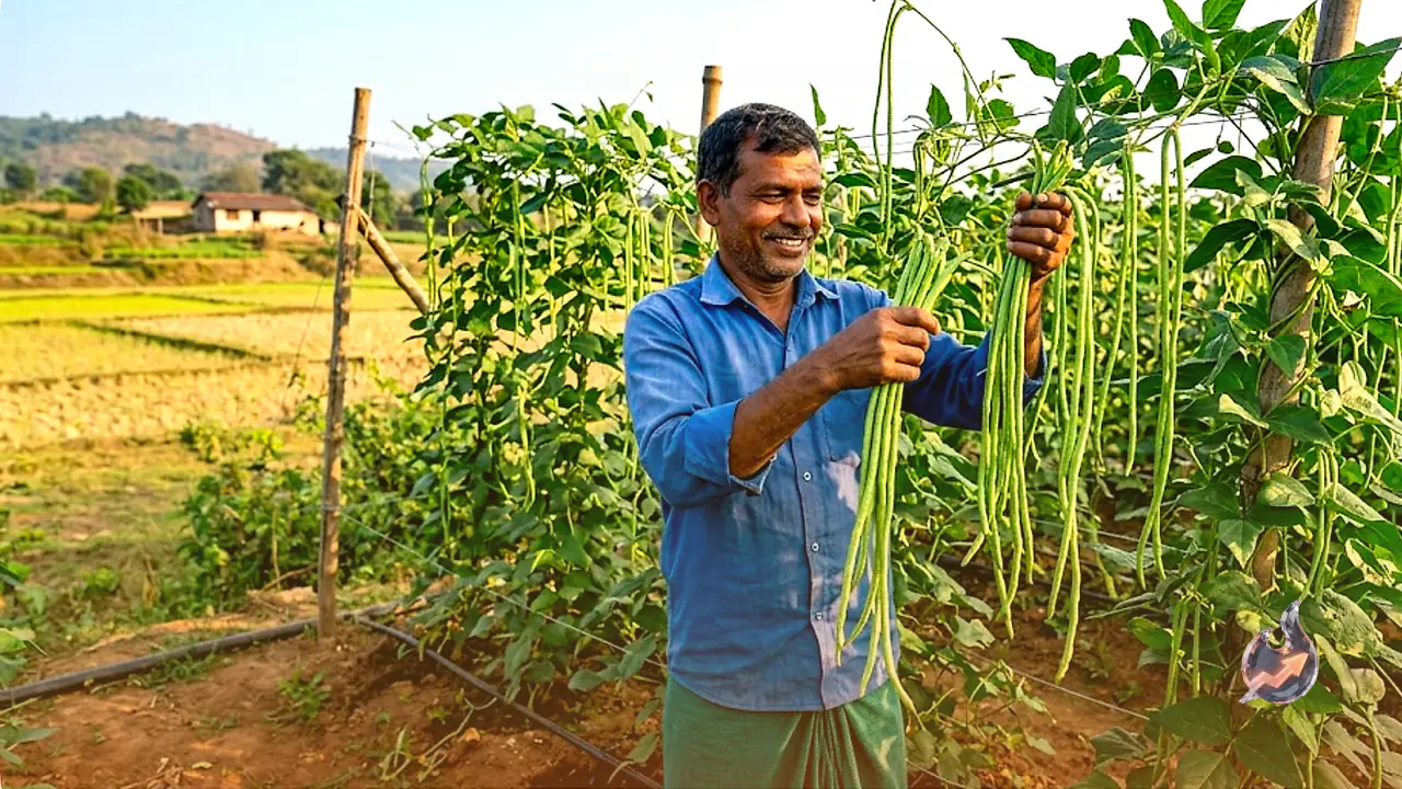 Bokaro Farmer Swaps Paddy for Yardlong Beans to Earn Three Times the Investment Using Modern Agricultural Methods