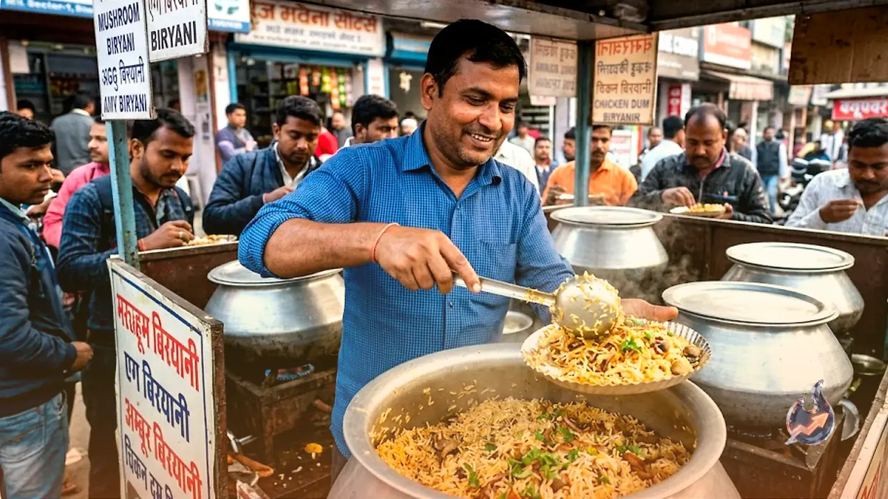 This Bokaro Stall Sells Out 150 Plates Of Mushroom Biryani Every Single Day, Here's Why