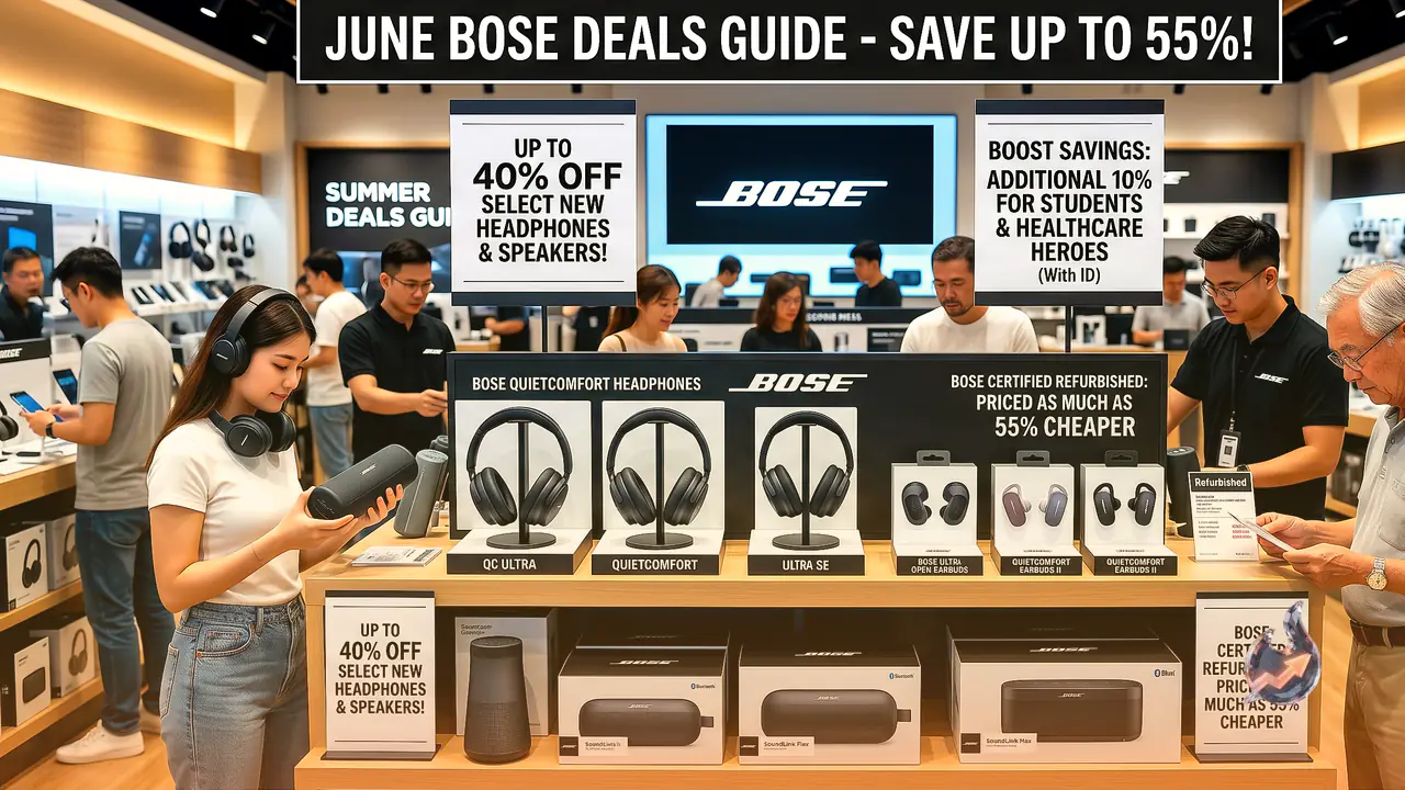 Your Complete Bose Deals Guide for June 2026: Every Way to Save Up to 55% on Headphones, Earbuds and Speakers