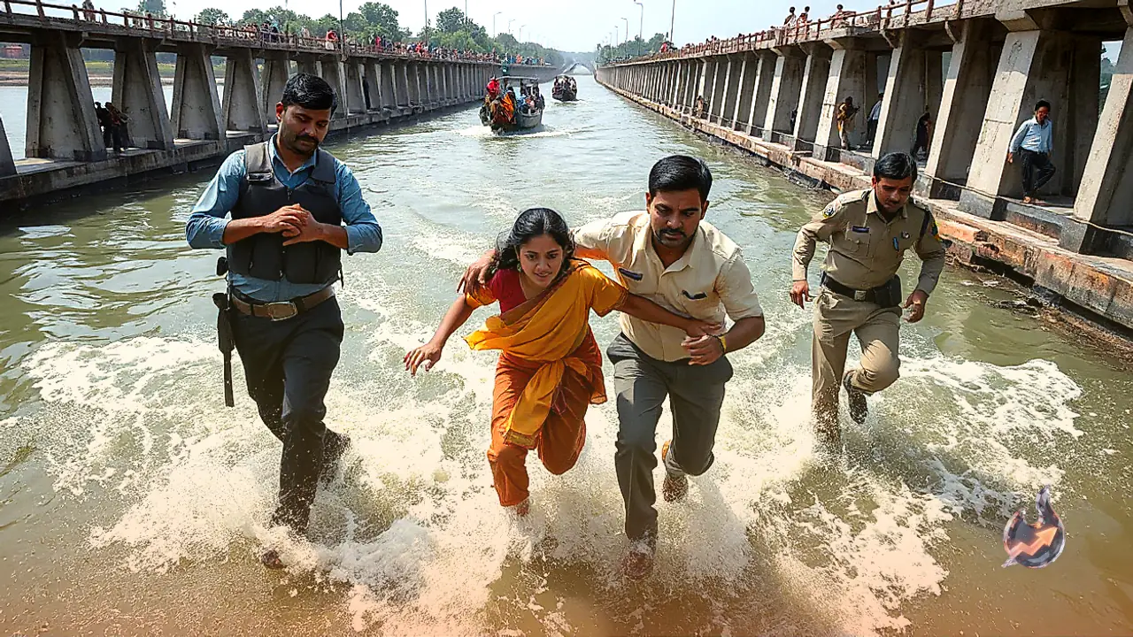 Brave Boatman and Alert Police Rescue Woman After Fall From Yamuna Bridge in Jalaun