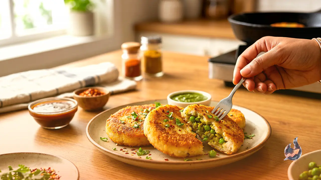 Stuffed Bread Tikki Ready in 10 Minutes: A Crispy Snack That Holds Up Hot or Cold