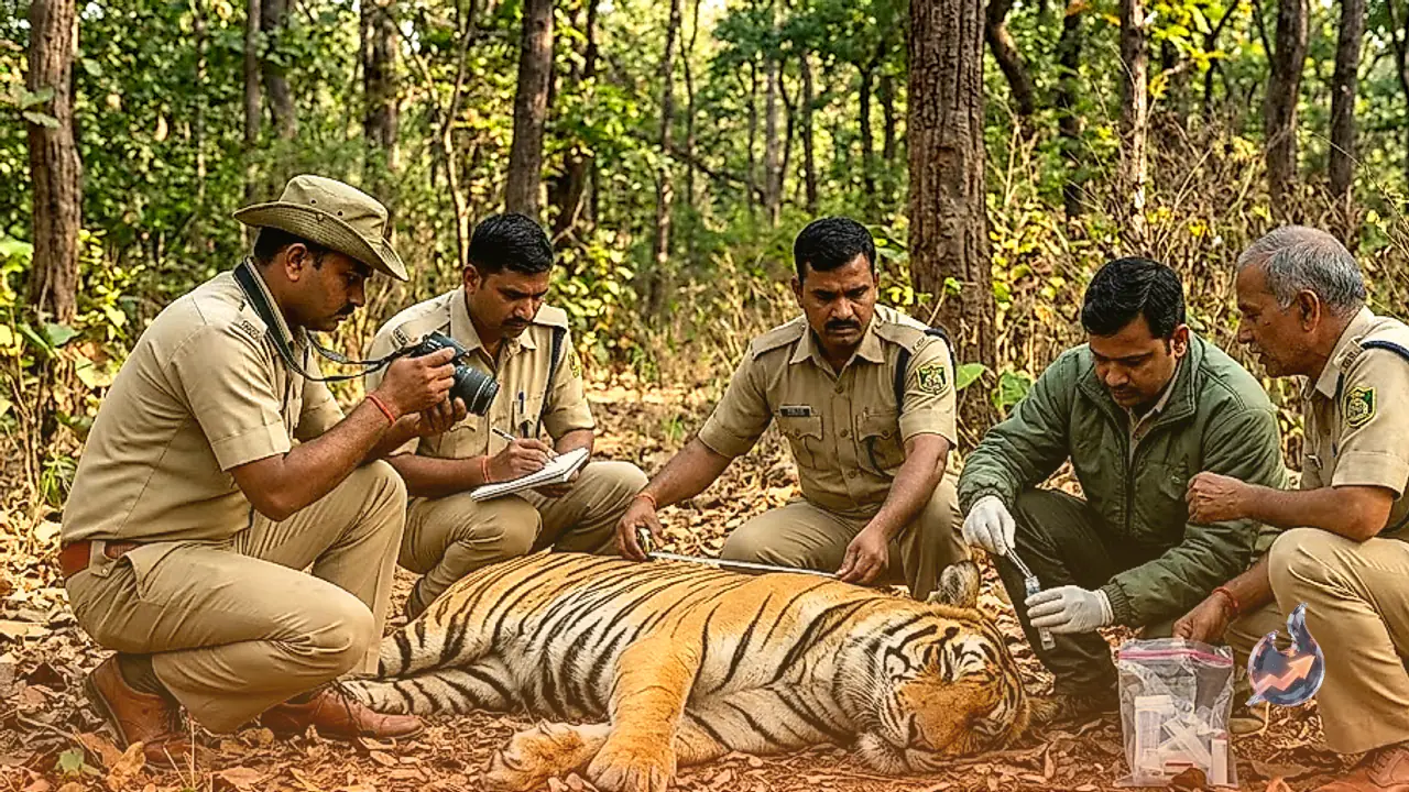 A tiger's carcass turns up in Brijpura's forest, the third such death in three months at Panna
