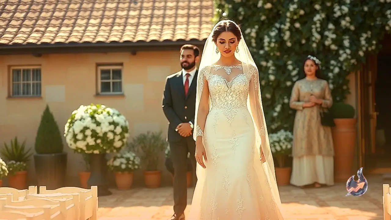 Aquib Javed's Daughter Sparks Social Media Outrage After Wearing Western Wedding Gown in UK Ceremony
