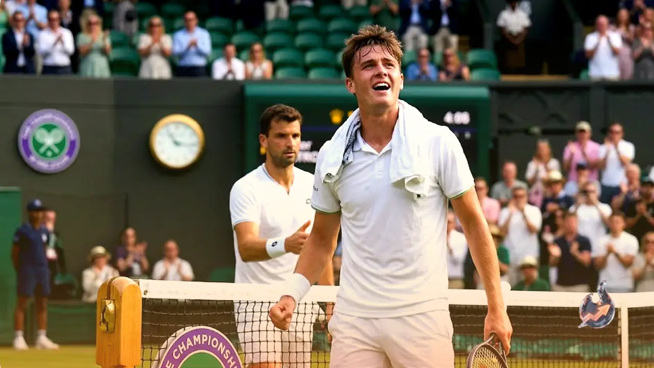 British wildcard's fairytale run continues with dramatic five-set win over Dimitrov