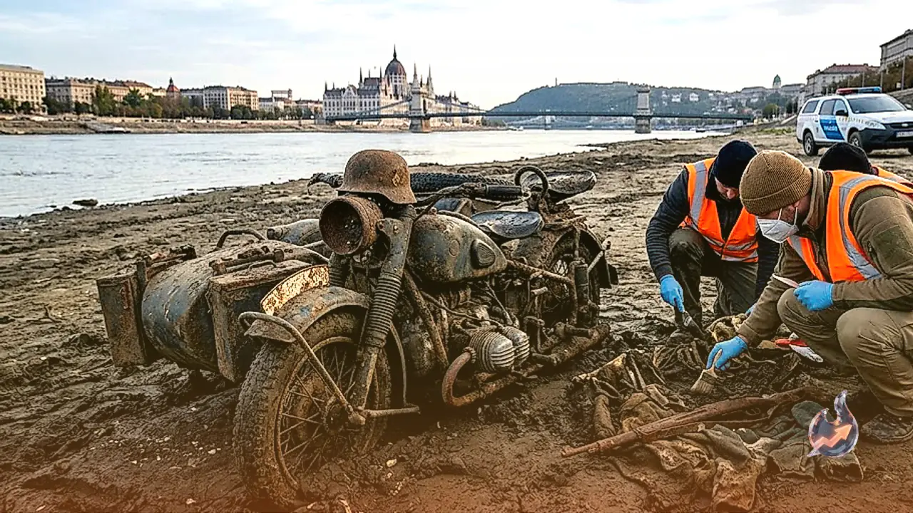 Budapest Drought Unearths WWII German Soldiers and Motorcycle From Danube Bed