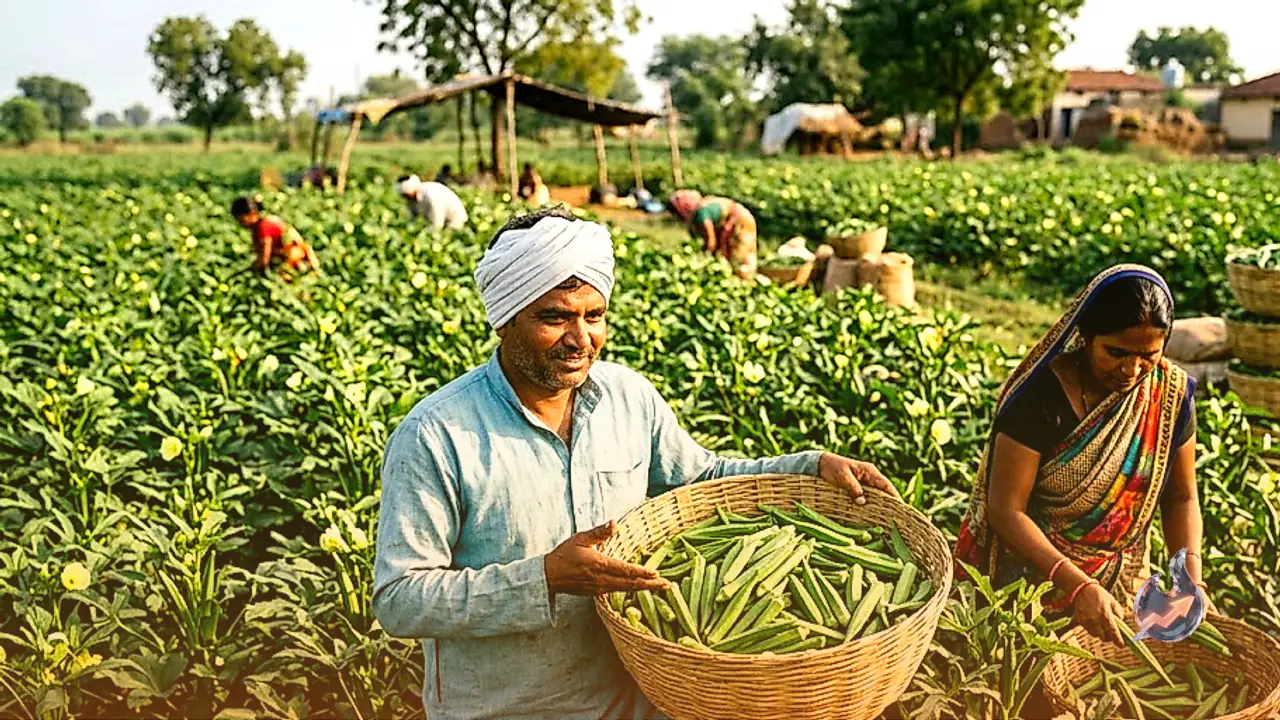 Bumper Profits From Okra Farming in Chhatarpur Using Janvi and Radhika F1 Varieties