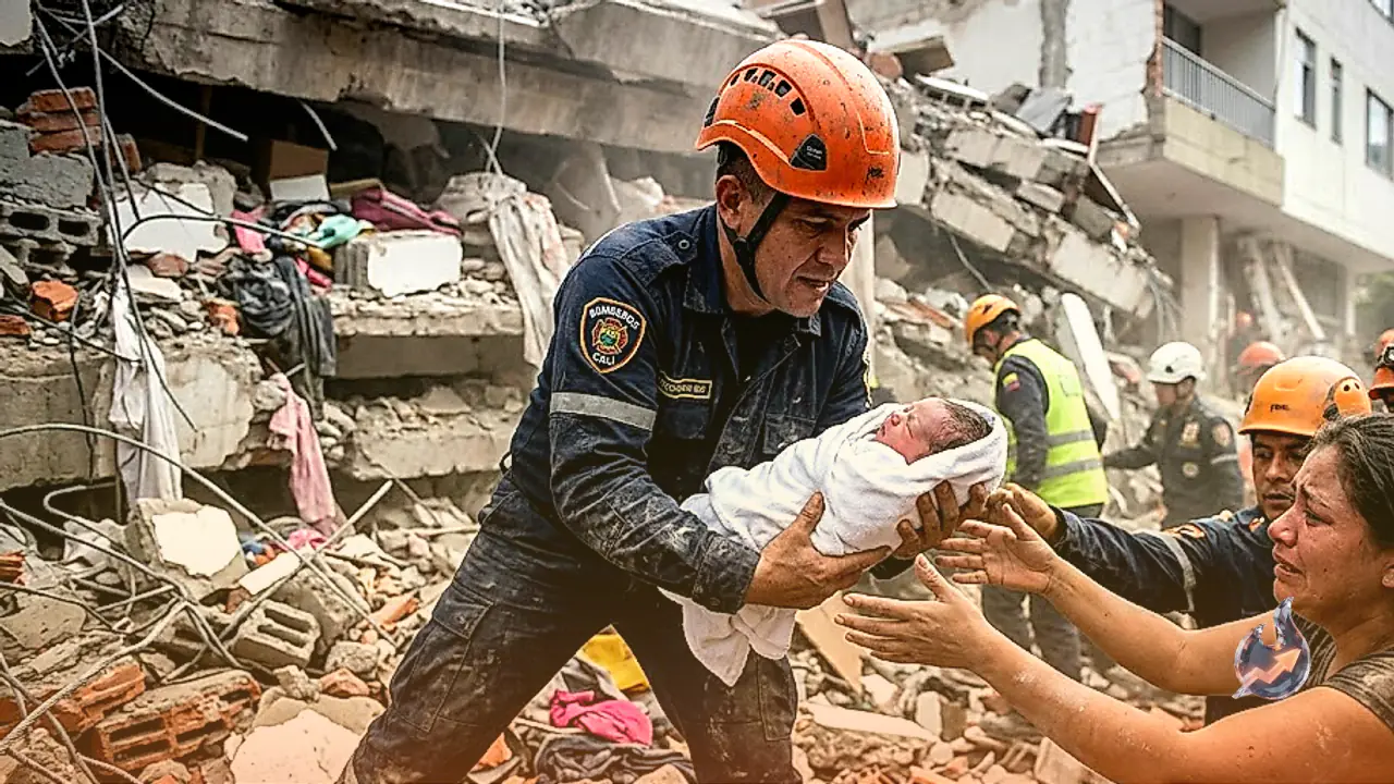 Newborn Rescued Alive From Collapsed Building Rubble in Cali Amid Devastating Colombia Earthquake