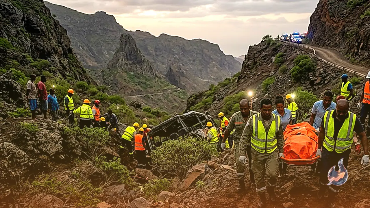 25 killed as bus carrying passengers plunges into ravine on Cape Verde's Fogo island, most victims children and teens