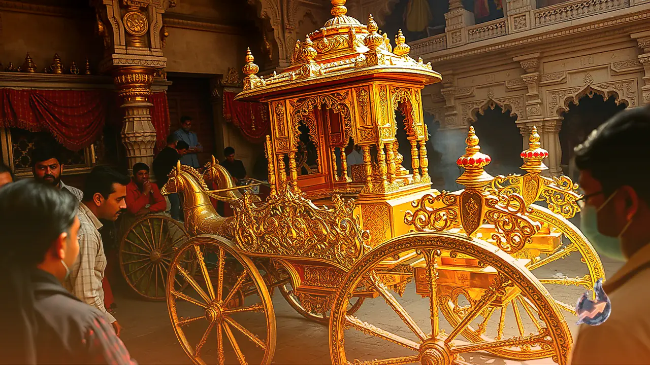 Centuries-Old Gold Craftwork and Heritage Chariot Preserved at Jain Shrine in Ajmer